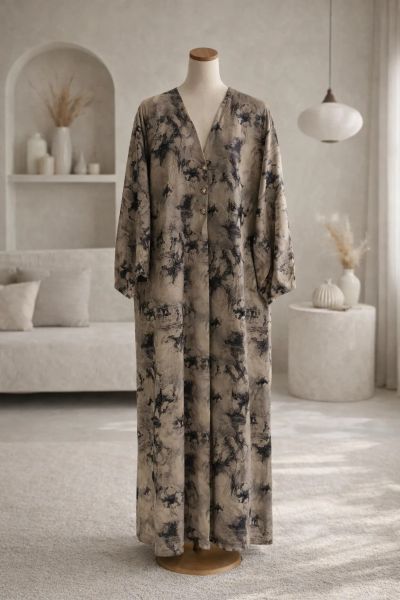 Hatun Sukoon(Casual) Black Mottled Pattern